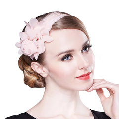 "Chiffon Petite" Chiffon Light Pink Fascinator Headband