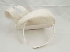 "Aisling" White Fascinator