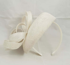 "Aisling" White Fascinator