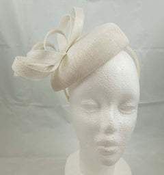 "Aisling" White Fascinator