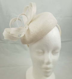 "Aisling" White Fascinator