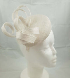 "Aisling" White Fascinator