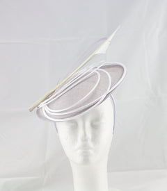 "Armada" Black and White Fascinator