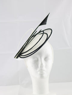 "Armada" Light Aquamarine and White Fascinator