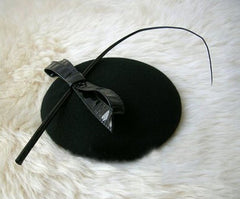 "Gabrielle" Black Vintage Fascinator-Fascinator-Fascinators Direct Online-Fascinators Australia