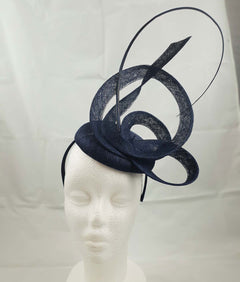 Moya Navy Blue Fascinator