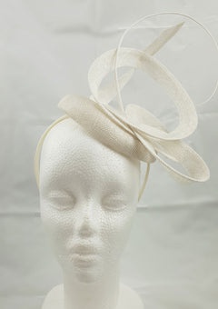 Moya White Fascinator