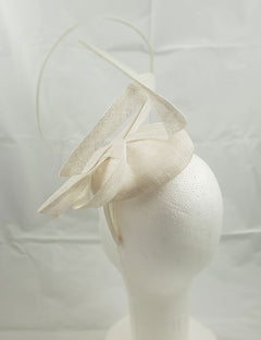 Moya White Fascinator