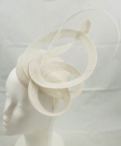 Moya White Fascinator