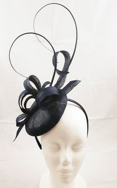 Sara Navy Blue Fascinator