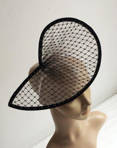 "Soho" White | Black Bling Fascinator-Fascinators-Fascinators Direct Online-Fascinators Australia